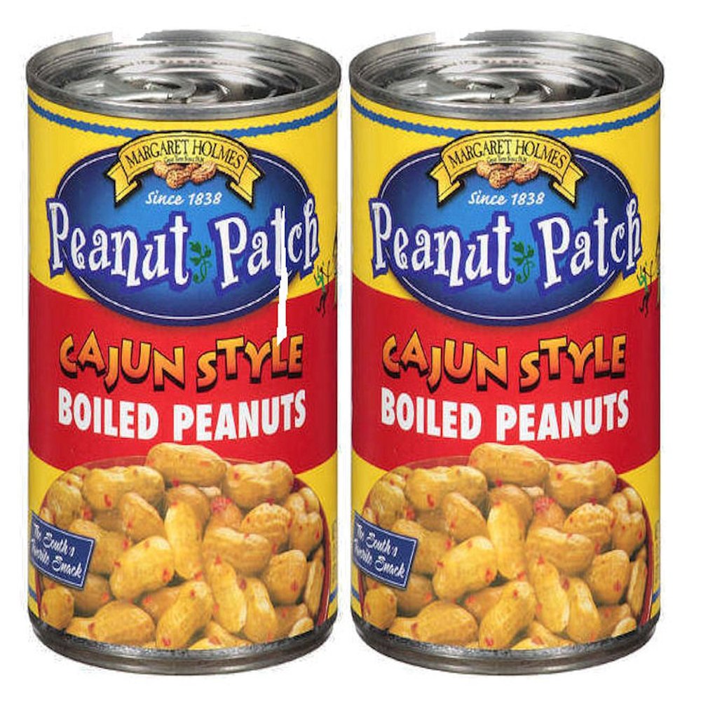 Peanut Patch Cajun Green Boiled Peanuts Red Two 13.5 Oz. Cans
