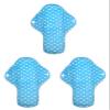 3-Pack Aslana Reusable Cloth Menstrual Period Pads for Daily & Overnight, Light & Heavy Flow, Pantiliners (Large - Heavy Flow/Overnight, L2: Fleece PUL Polka Dot Turquoise) view 1