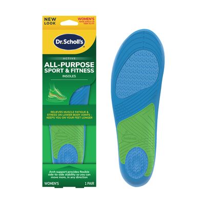Dr. Scholls Sport Insoles - Superior Shock Absorption and Arch Support to Reduce Muscle Fatigue and Stress on Lower Body Joints for Women Size 6-10