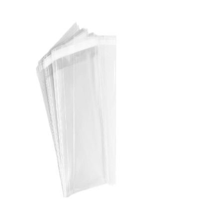 200ct Adhesive Treat Bags 2x10 Clear - 1.4 mils Thick Self Sealing OPP Plastic Bags for Bakery Cookies Christmas Party Decorative Gift Bags (2" x 10" - 200ct)