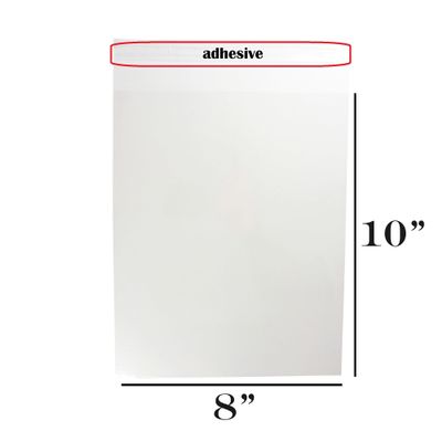200ct Adhesive Treat Bags 8x10 Clear - 1.4 mils Thick Self Sealing OPP Plastic Bags for Bakery Cookies Christmas Party Decorative Gift Bags with reinforced edges