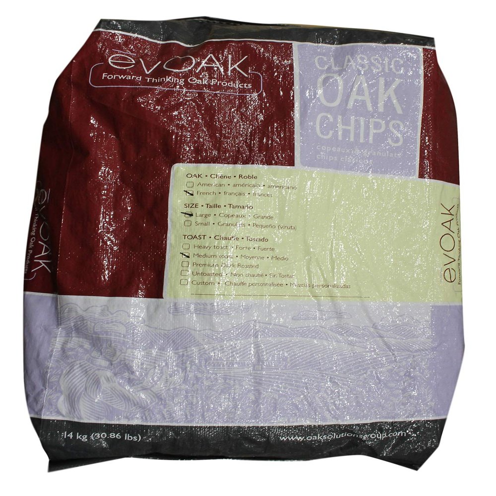 French Medium Toast Oak Chips for Wine or Home Brew Beer 30lb Bag