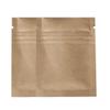 100PCS Brown Kraft & Foil Hybrid Flat Zipper Seal Bags 6x8cm (2.3x3.1") view 1