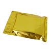 100PCS Double-Sided Shiny Gold Flat Zip Seal Premium Foil Bags 12x20cm (4.7x7.8") view 1