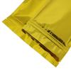 100PCS Double-Sided Shiny Gold Flat Zip Seal Premium Foil Bags 12x20cm (4.7x7.8") view 3