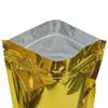 100PCS Double-Sided Shiny Gold Flat Zip Seal Premium Foil Bags 12x20cm (4.7x7.8") view 4