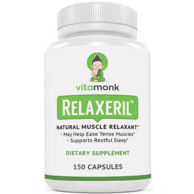 VitaMonk Relaxeril All-Natural Muscle Relaxer - Muscle Relaxer Supplement - Complete Muscle Relaxing Formula