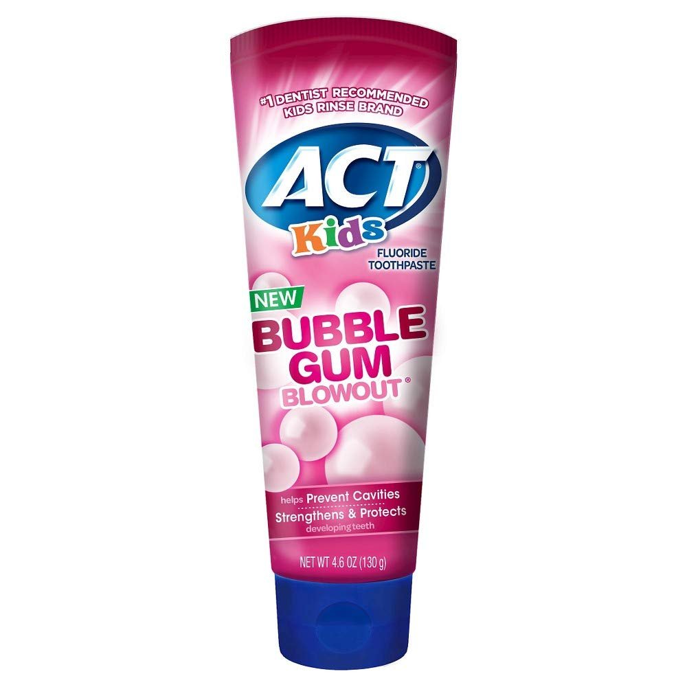 ACT Kids Bubblegum Blowout Toothpaste 4.6 ounce (Pack of 2)