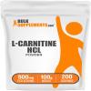 BulkSupplements.com L-Carnitine HCl Powder - Carnitine Supplement, Carnitine Powder, L-Carnitine 500mg - Unflavored & Gluten Free, 500mg per Serving, 100g (3.5 oz) (Pack of 1) view 1