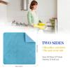 SINLAND Microfiber Dish Cloth Towels with Poly Scour Side Best Kitchen Cleaning Cloths Rags 12"x12" 5 Pack 5 Color Assorted (Pink+Blue+White+Yellow+Green) view 2