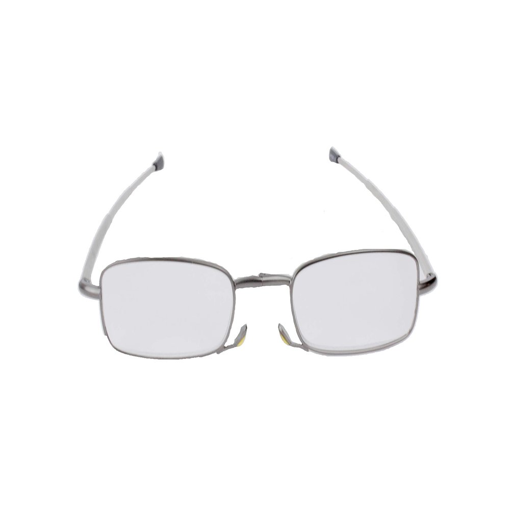 Foster Grant MicroVision Gideon Compact Reading Glasses Pocket Readers Green Camo W' Carabiner (Gunmetal, 2.50)