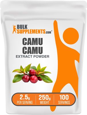 BulkSupplements.com Camu Camu Extract Powder - Superfood Supplement, Herbal Supplement - Vegan & Gluten Free, 2.5g per Serving, 250g (8.8 oz) (Pack of 1)
