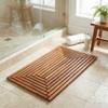Bare Decor Giza Shower, Spa, Door Mat in Solid Teak Wood, 36" x 20" view 2