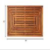 Bare Decor Giza Shower, Spa, Door Mat in Solid Teak Wood, 36" x 20" view 3