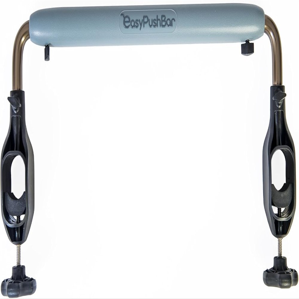 Greenmont'sEasyPushbar (TM) Ergonomic Handlebar Allows Caregiver to Stand Straighter with Less Stress and Strain on Hands, arms and Back.