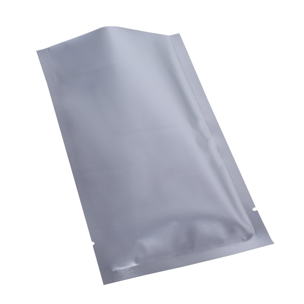 100x Premium Silver Mylar Open Top Food Snack Storage Bags (10cm x 15cm)