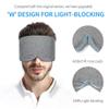 FRESHME Cotton Sleep Eye Mask for Men - Upgrade Design Blackout Side Sleeper Eyes Cover for Night Sleeping, Large Size Wide Soft Travel Airplane Blindfold with Adjustable Velcro Strap for Work Nap view 2