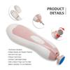 Aibay 6 in 1 Baby Electric Nail File Clippers for Newborns or Toddler Fingernails and Toes, Nail Trimmer Polish Set with Travel Case,Whisper-quiet (Pink) view 2