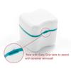 Retainer-Denture Bath-Dental Appliance Cleaning Case Size Standard with Easy Grip  Color Teal view 3