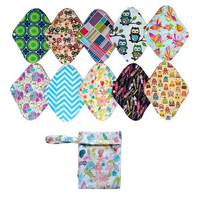 10PCS Mama Cloth/Menstrual Pads/Reusable Sanitary Pads Panty Liner (MC12-10)