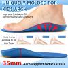 Ailaka Kids Orthotic Cushioning Arch Support Shoe Insoles, Children Pu Foam Inserts for Flat feet, Plantar Fasciitis, Feet Heel Pain Relief Blue view 2