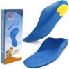 Ailaka Kids Orthotic Cushioning Arch Support Shoe Insoles, Children Pu Foam Inserts for Flat feet, Plantar Fasciitis, Feet Heel Pain Relief Blue view 1