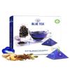 BLUE TEA - Indian Chai Masala - 12 Count - Pyramid Plant Based Tea Bag | Butterfly Pea Flower | Flower & Indian Spices Based | Caffeine Free - Detox Tea - Herbal Tea - Non Bitter | Gifts Box view 1
