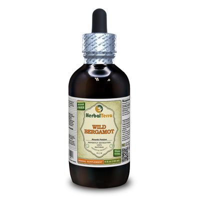 Wild Bergamot (Monarda Fistulosa) Tincture, Organic Dried Herb Liquid Extract (Brand Name: HerbalTerra, Proudly Made in USA) 4 fl.oz (120 ml)