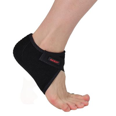 Aider Heel Pad Type 2 - Relief Pain for Plantar Fasciitis, Arch Support with sock worn in shoes, Lightweight and thin Neoprene protectors for Men & Women (Right)