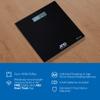 A&D Medical Digital Body Weight Scale - UC-352BLE - Bluetooth Bathroom Weight Machine, Syncs with A&D Heart Track App - 450lb (200kg) - Batteries Included, Black view 2