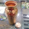 Prisha India Craft 1000ml / 33.81oz Hammered Copper Water Bottle | Joint Free, Water Bottle - Handmade Item view 3