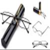 2 Packs Pocket Readers Ultra Compact Spring Temple Reading Glasses w/Portable Pocket Clip Aluminum Case Black +1.25 view 2