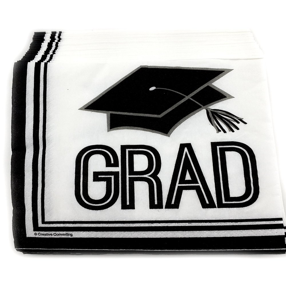 10 packs of 36 Graduation Beverage Cocktail Napkins Paper - Graduation Cap