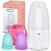 YTYOMUR Menstrual Cup Steamer Sterilizer with 2 Reusable Menstrual Cups, Upgraded Period Cups Cleaner Wash Kit view 1
