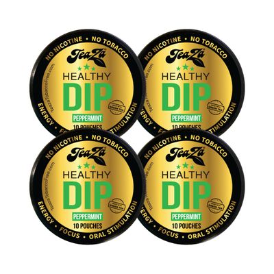 Teaza Peppermint Herbal Energy Pouch, 10 Count, 4 Camo Pucks