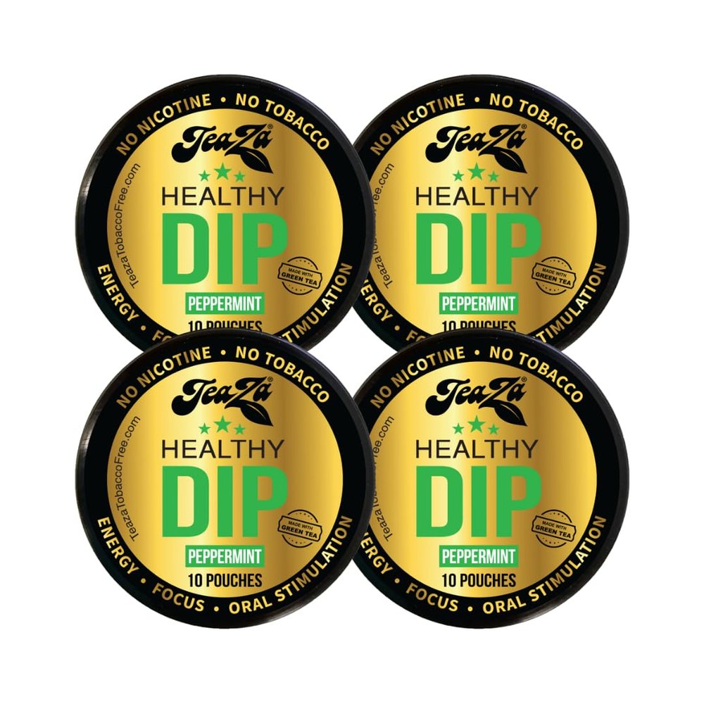 Teaza Peppermint Herbal Energy Pouch, 10 Count, 4 Camo Pucks