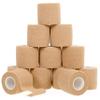 12 Pack Self-Adhesive Bandage Wrap - 2 Inches x 5 Yards - Elastic Self Adherent Cohesive Wrap Bandage - Breathable Athletic Tape for Wrists, Knee, Ankle - First Aid Sports - Brown view 1