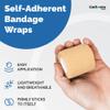 12 Pack Self-Adhesive Bandage Wrap - 2 Inches x 5 Yards - Elastic Self Adherent Cohesive Wrap Bandage - Breathable Athletic Tape for Wrists, Knee, Ankle - First Aid Sports - Brown view 2