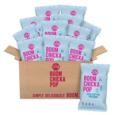 Angie's BOOMCHICKAPOP Real Butter Popcorn, 4.4 oz. (Pack of 12)
