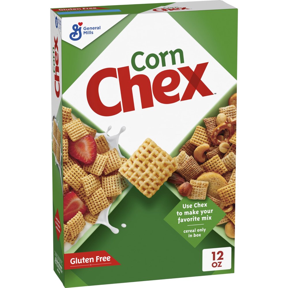 Corn Chex Gluten Free Breakfast Cereal, Homemade Chex Mix Ingredient, 12 oz