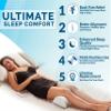 ComfiLife Knee Pillow for Back Sleeping  100% Memory Foam Bolster Pillow for Legs  Under Knee Pillow for Sleeping on Back  Leg & Hip Pain Relief for Side Sleepers  Half Moon Pillow view 2