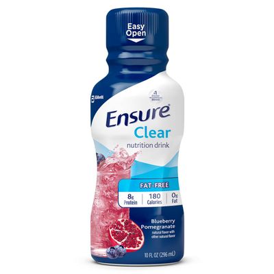 Ensure Clear Blueberry Pomegranate Nutrition Drink, Fat Free, 4 Pack