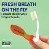 MOUTHWATCHERS Soft Flossing Folding Travel Toothbrush, Red, Ultra Clean, Good for Sensitive Teeth and Gums, by Dr. Plotka's view 2