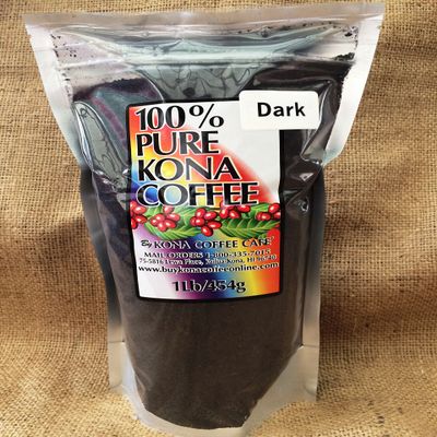 100% Kona Coffee, Dark Roast, Whole Bean- 16 ounces