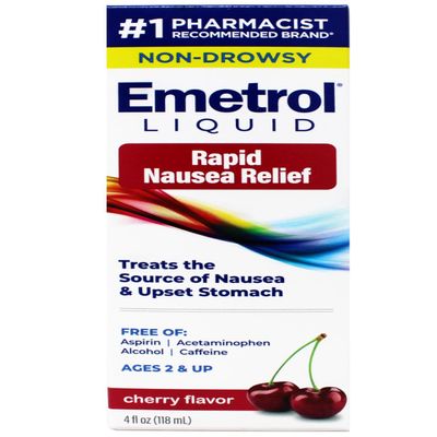 Emetrol for Nausea & Upset Stomach, Cherry Flavor Liquid, 4oz. Per Bottle