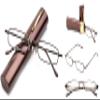 2 Packs Pocket Readers Ultra Slim Compact Reading Glasses Spring Temple w/Portable Pocket Clip Aluminum Case Brown +2.00 view 3