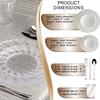 Elegant Disposable Plastic Dinnerware Set for 144 Guests-Flared Clear Dinner Plates, Dessert Salad Plates, Silver Cutlery Set & Cups For All Occasions view 2