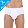 PROTECHDRY Washable & Reusable Urinary Incontinence Cotton Brief Underwear for Men - 5 Pack (Buy 4 Get 1 Free), White, Size Large view 2
