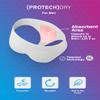 PROTECHDRY Washable & Reusable Urinary Incontinence Cotton Brief Underwear for Men - 5 Pack (Buy 4 Get 1 Free), White, Size Large view 3
