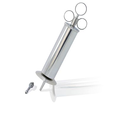 OdontoMed2011 EAR WAX REMOVAL SYRINGE 4 OZ - BRASS WITH CHROME FINISH ODM